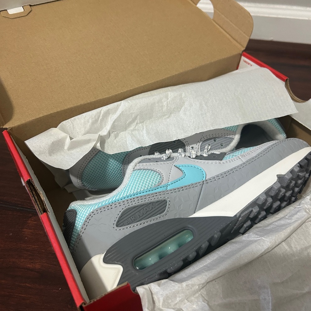 Nike Air Max 90 Sneakers - Gray and Teal